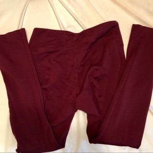 WHBM burgundy instantly slimming leggings